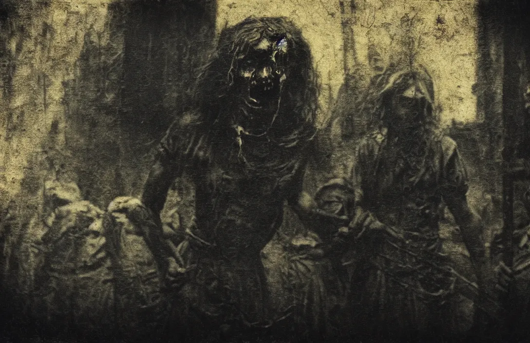 Image similar to pictorial antidote tragedy detail of a past world intact flawless ambrotype from 4 k criterion collection remastered cinematography gory horror film, ominous lighting, evil theme wow photo realistic postprocessing dramatic biblical depictions render by christopher soukup