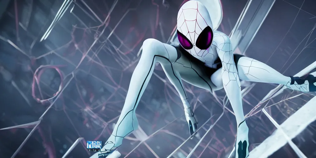 Image similar to spider gwen, real life, spotted, ultra realistic, accurate, 4 k, movie still, uhd, sharp, detailed, cinematic, render, modern