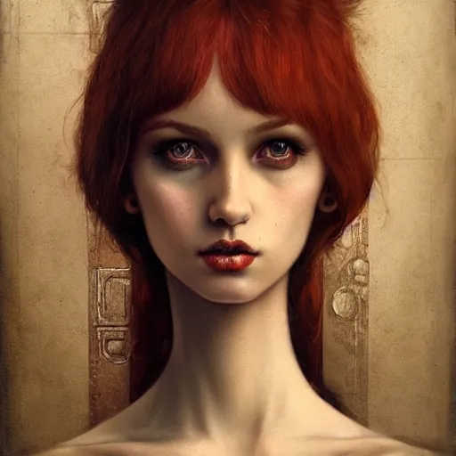 Prompt: a beautiful single lonely dollpunk female posing, detailed, realistic eyes, symmetry body features proportions, award winning, by Tom Bagshaw