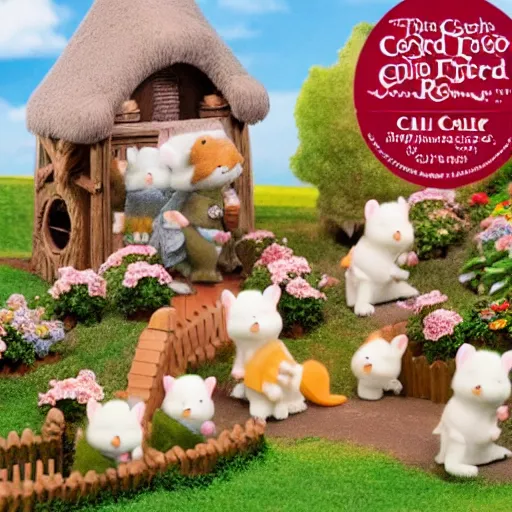 Image similar to lord of the rings calico critters in the shire