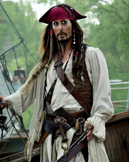 Image similar to David Tennant in a role of Captain Jack Sparrow