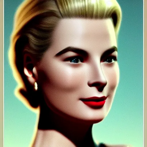 Image similar to 3D digital art of Grace Kelly dressed in a silk tank-top while she thinks a memory she thought she had but the memory was from the mind of the King of razor blades, Pinterest filter, complex detail added after taking the film still at 16K resolution, amazingly epic visuals, epically luminous image, amazing lighting effect, image looks gorgeously crisp as far as it's visual fidelity goes, absolutely outstanding image, perfect film clarity, amazing film quality, iridescent image lighting, mega-beautiful pencil shadowing, 16k upscaled image, soft image shading, crisp image texture, intensely beautiful image, large format picture, it's a great portrait of the highest quality, great Pinterest photo, Vogue portrait is masterfully lit, intricate, elegant, highly detailed, smooth, sharp focus, award-winning, masterpiece, in the style of Tom Bagshaw, Cedric Peyravernay, Peter Mohrbacher