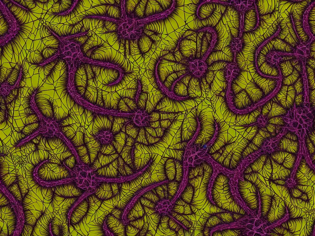 Prompt: fractal spiders from hell devouring psychedelic dreams