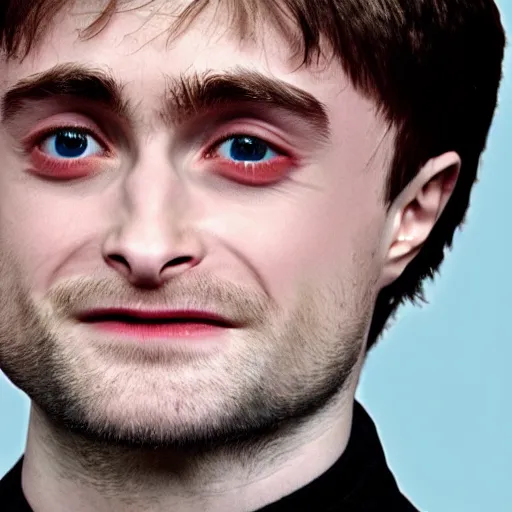 Prompt: Daniel Radcliffe as Voldemort