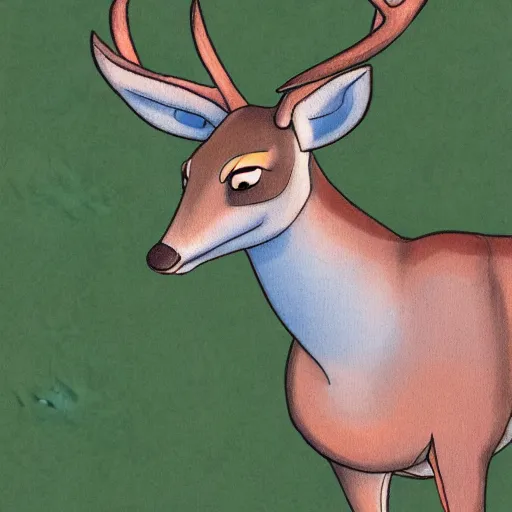 Image similar to cel shaded deer, disney art