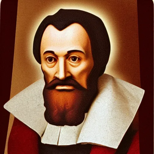 Image similar to Photograph of theologican John Calvin Happy Meal Toy figure made of plastic, 50 mm photo, McDonalds restaurant interior background