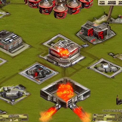 Prompt: Allied Base in Command and Conquer Red Alert 3