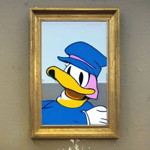 Image similar to donald duck by banksy,