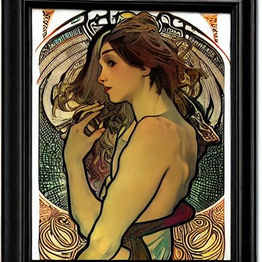 Prompt: lizard lizard lizard lizard jesus, close up, by alphonse mucha