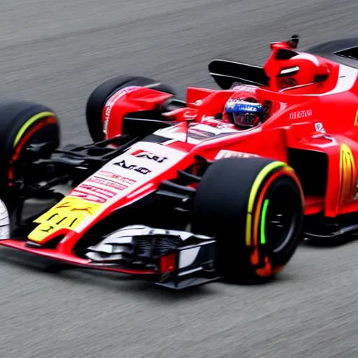 Image similar to charles leclerc winning the monza grand prix. dslr, raw file, 4 k