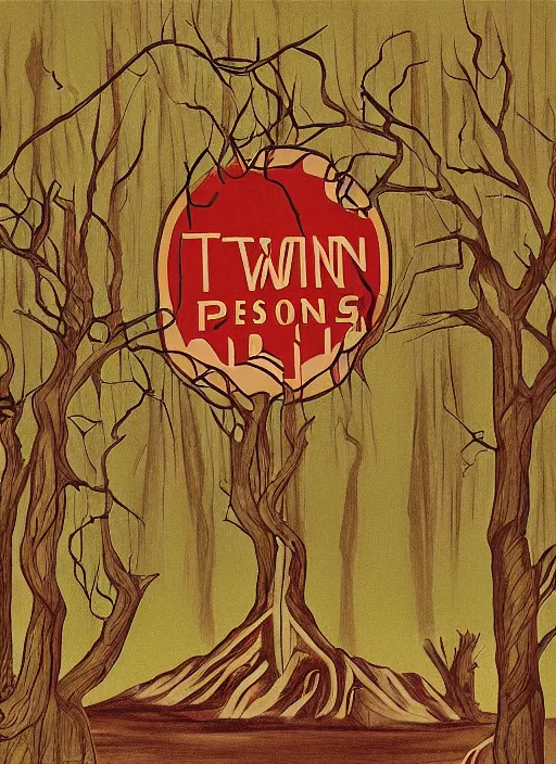 Prompt: Twin Peaks artwork by Glenn Orbik