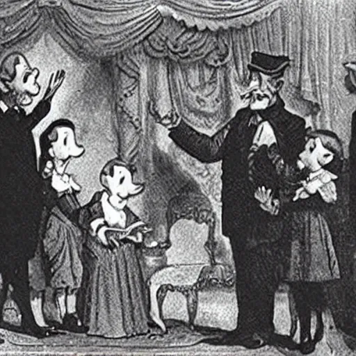 Image similar to pinocchio being sworn in as president of the united states