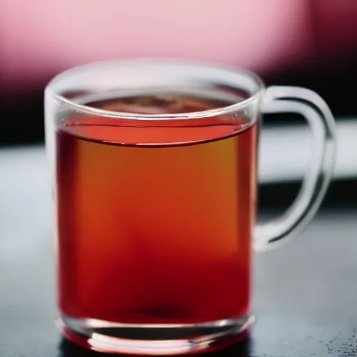 Prompt: photo of sakura tea in a clear glass, beautiful, high detail, recipe, cinematic