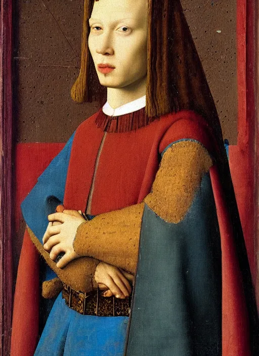 Prompt: portrait of a young king, medieval painting by Jan van Eyck, Johannes Vermeer, Florence