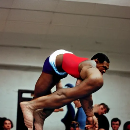 Image similar to mike tyson doing gymnastics