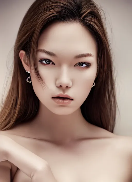 Image similar to a gorgeous female photo, professionally retouched, soft lighting, realistic, smooth face, full body shot, torso, dress, perfect eyes, wide angle, sharp focus on eyes, 8 k high definition, insanely detailed, intricate, elegant, art by stanley lau and jason chan and mark hill