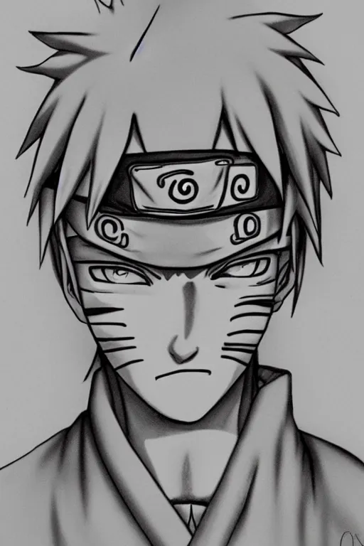 Japanese Manga - Naruto Drawing by Ritu Mullur