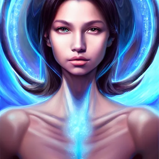 Image similar to beautiful realistic portrait of astral portal by artgerm