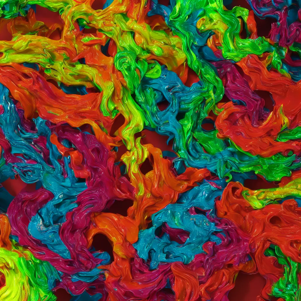 Image similar to painful pleasures by lynda benglis, octane render, colorful, 4 k, 8 k