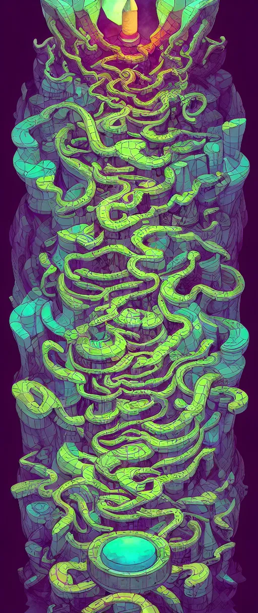 Image similar to arcane twisted turn of fate abstraction, centered award winning ink pen illustration, isometric abstract illustration by dan mumford, edited by craola, technical drawing by beeple and tooth wu, tiny details by artgerm and watercolor girl, symmetrically isometrically centered