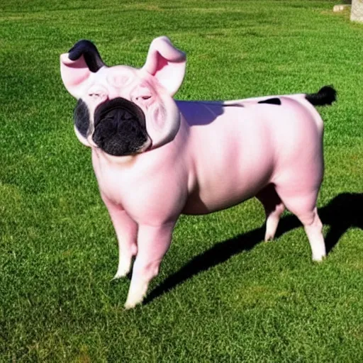 Prompt: a fusion of a dog and a pig
