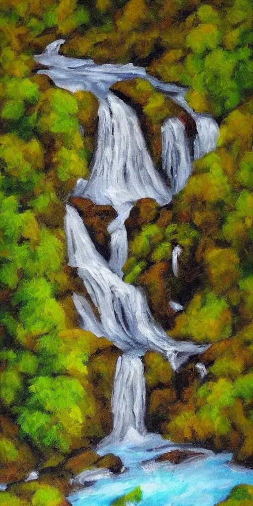 Image similar to waterfall by a truly great artist