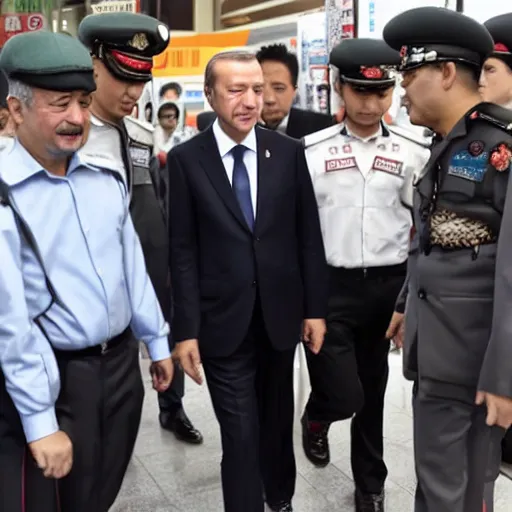 Image similar to recep tayyip erdogan visiting the akihabara