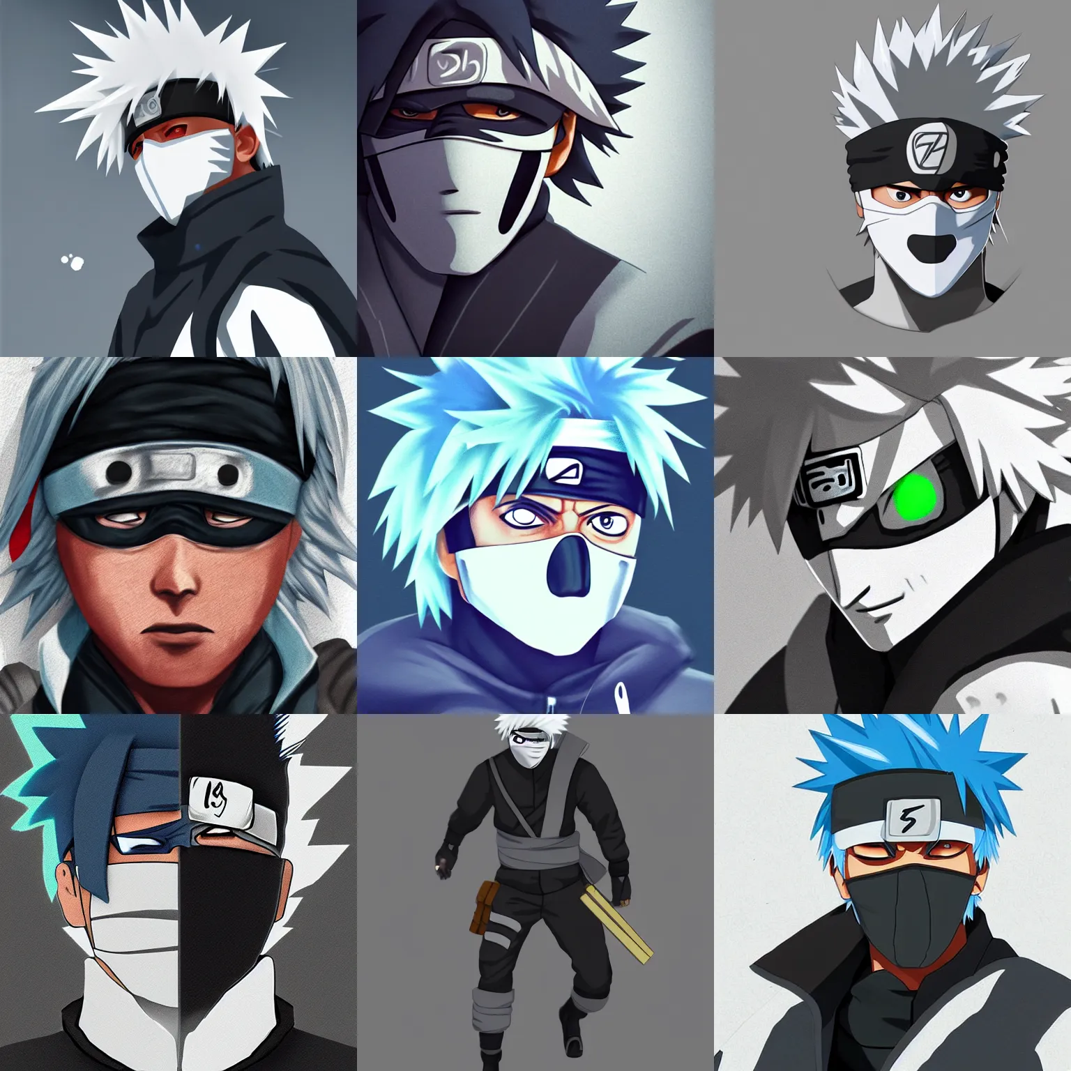 Prompt: Kakashi Hatake, fan art, trending on artstation, award-winning art, 4k