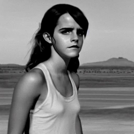 Image similar to film still of emma watson from close encounters of the third kind ( 1 9 7 7 ),