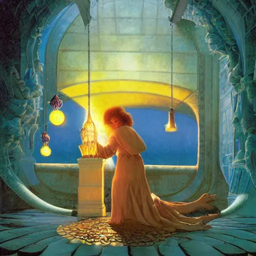 Image similar to art by james christensen, rob gonsalves, delphin enjolras and tim white