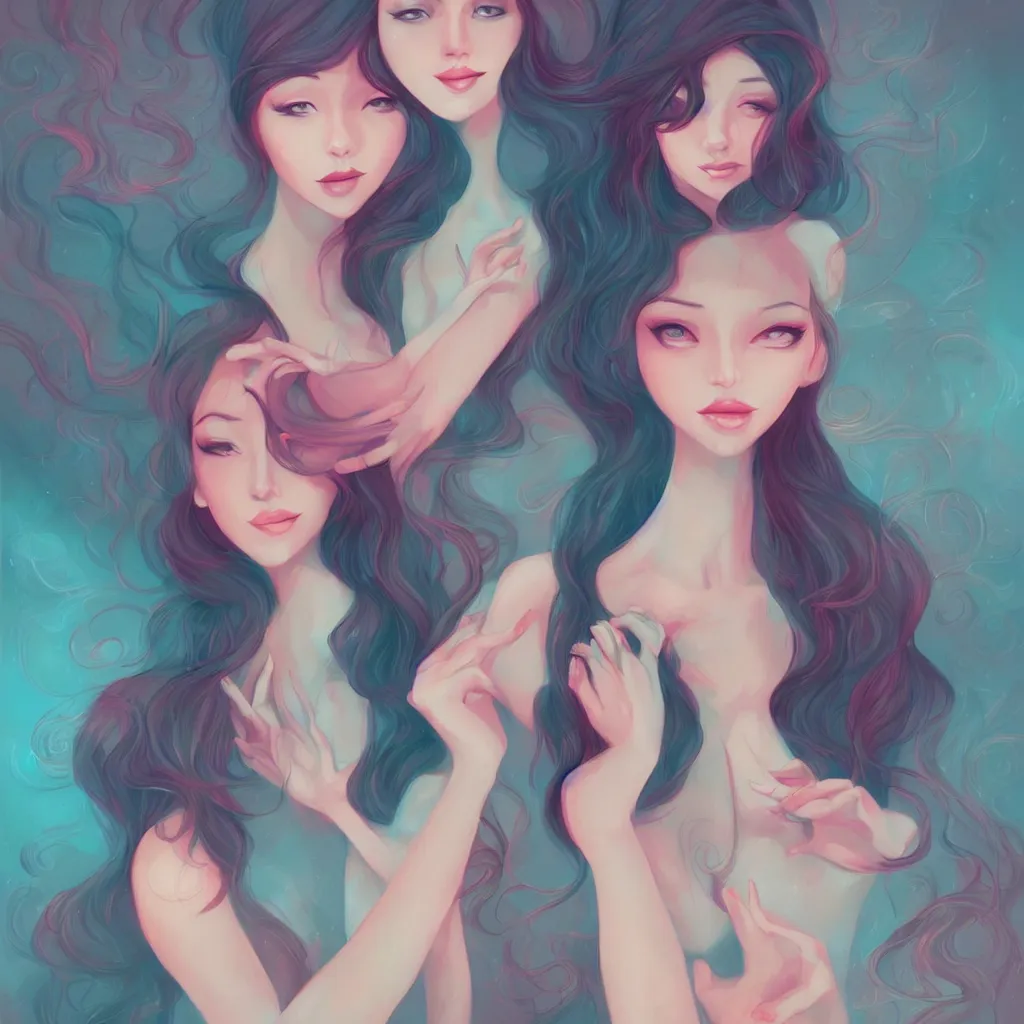 Image similar to beautiful feminine illustrations by lois van baarle