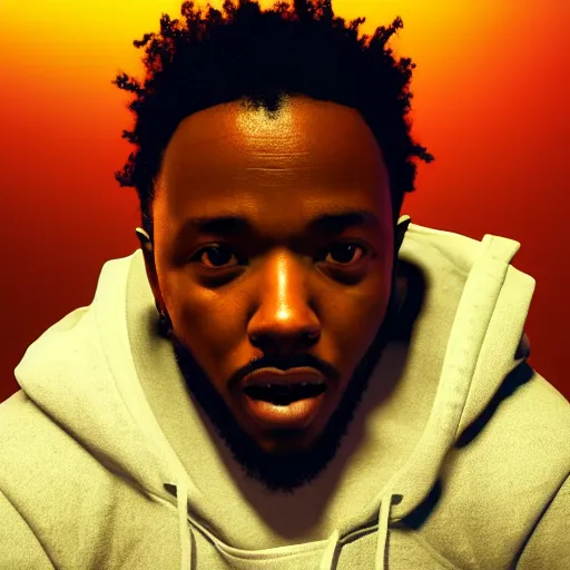 Image similar to kendrick lamar rendered in unreal engine 5, cinematic, studio lighting, hd