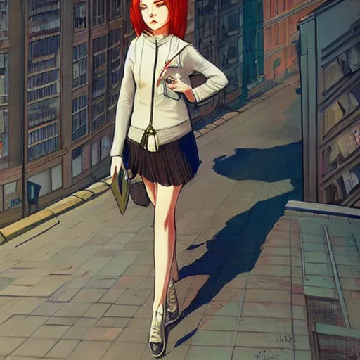 Prompt: cat sfinx walking on city, very detailed fine art, concept art, trend of artistation and devianart, style of ilia kuvshinov