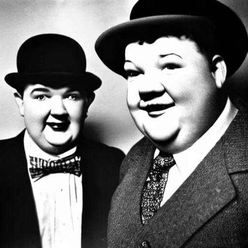 Image similar to boards of canada as laurel and hardy promotional photo