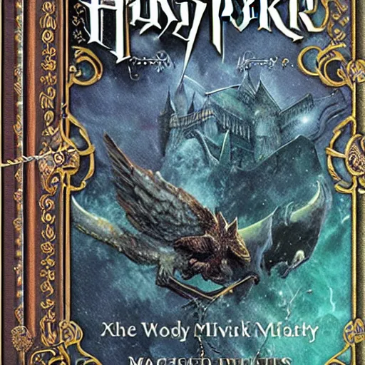 Image similar to cover of magic book written by harry potter, highly detailed, 4 k