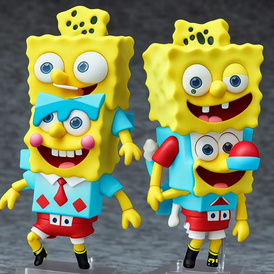 Image similar to spongebob, an anime nendoroid of spongebob, figurine, detailed product photo