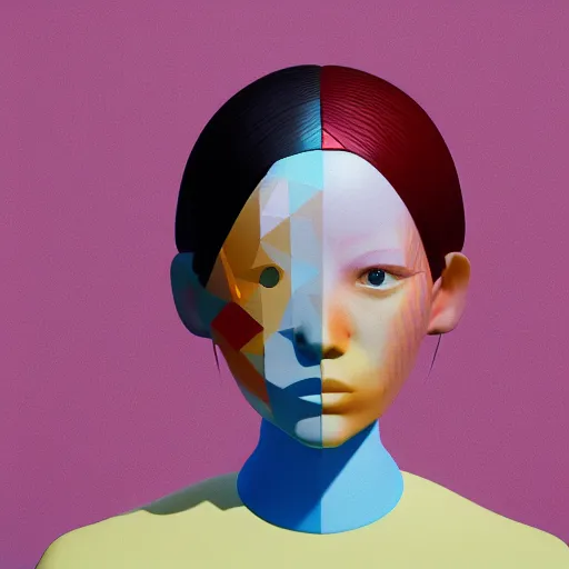 Image similar to abstract 3d female portrait age five by james jean and Jason Chan, rendering, redshift, octane