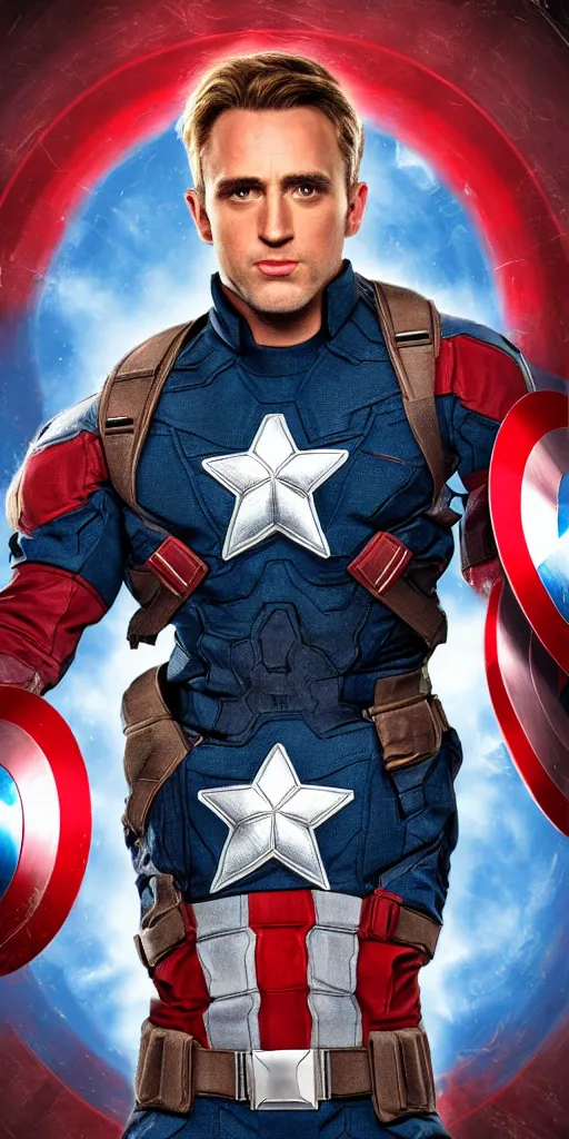 Image similar to Portrait photo of Captain America portrayed by Jordan Peterson, cinematic, trending digital art