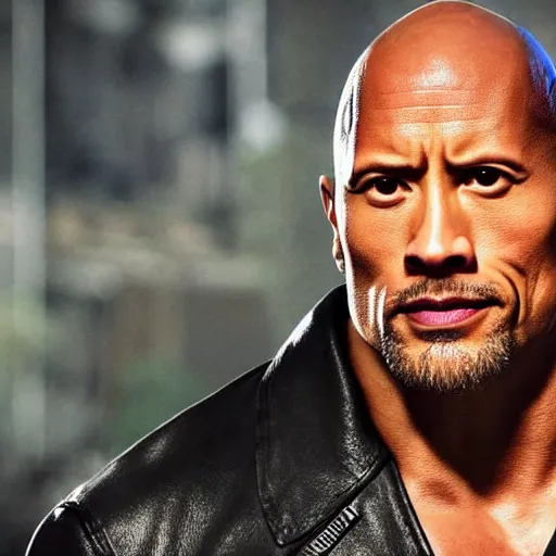 Image similar to dwayne johnson in sons of anarchy 4 k detailed