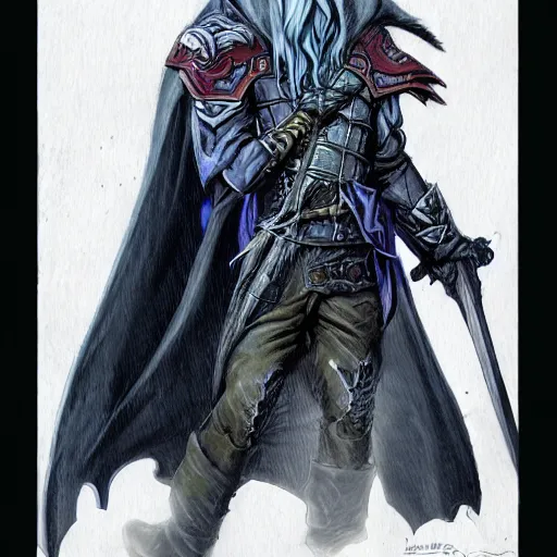 Image similar to drizzt do'urden, concept art, very detailed