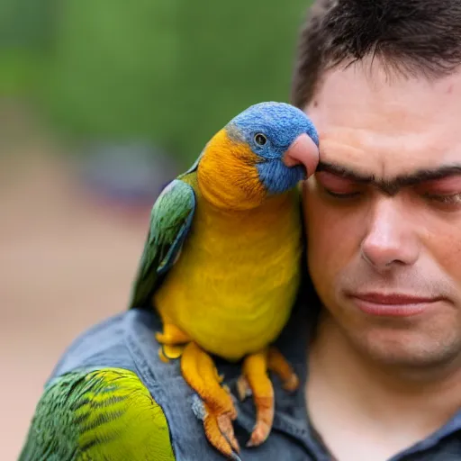 Prompt: human parrot