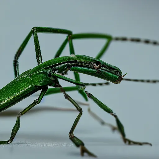 Prompt: national geographic professional photo of scyther, award winning