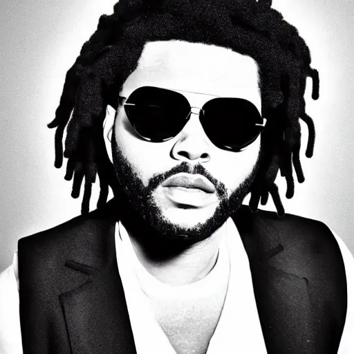 Image similar to the weeknd as black panther