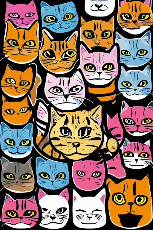 Image similar to Portrait of a cat as a wrestler, sticker, colorful, illustration, highly detailed, simple, smooth and clean vector curves, no jagged lines, vector art, smooth