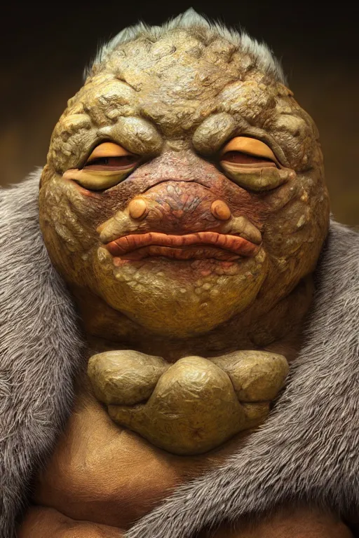 Prompt: a Goron from Zelda oil on canvas, intricate, portrait, 8k highly professionally detailed, HDR, CGsociety