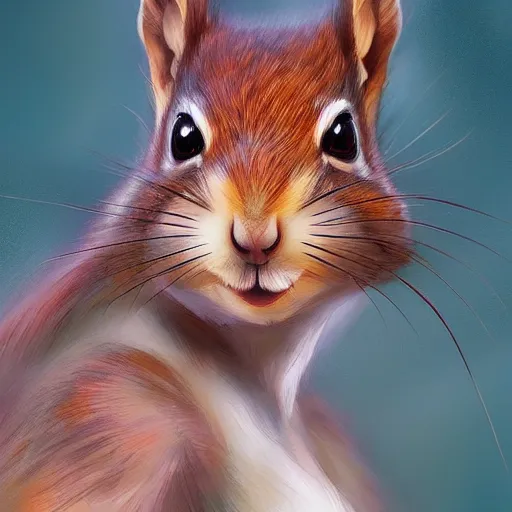 Prompt: An anime portrait of a squirrel, by Stanley Artgerm Lau, WLOP, Rossdraws, James Jean, Andrei Riabovitchev, Marc Simonetti, and Sakimichan, tranding on artstation