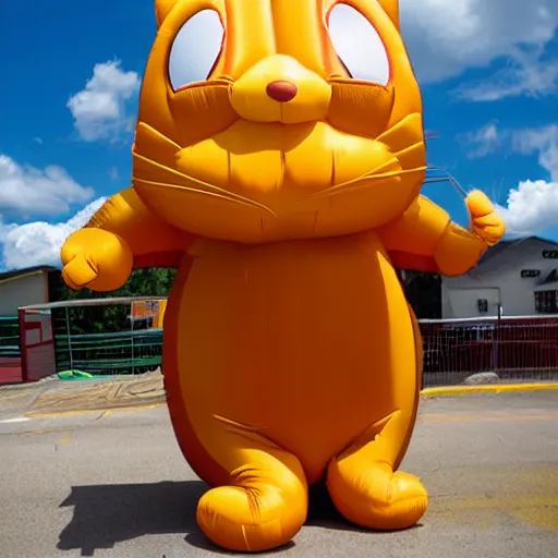 Image similar to inflated latex Garfield