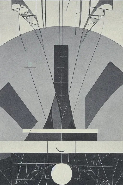 Prompt: a picture of a space station with a planet in the background, poster art by el lissitzky, behance contest winner, modular constructivism, constructivism, poster art, 1 9 7 0 s