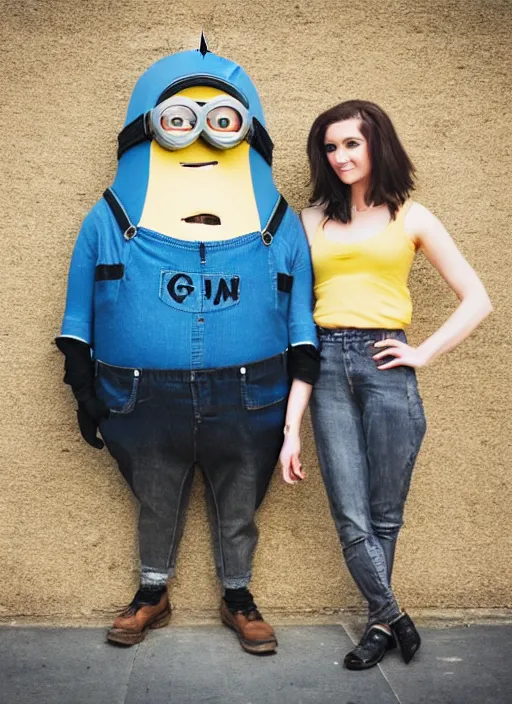 Image similar to a full portrait photo of gru minion, f / 2 2, 3 5 mm, 2 7 0 0 k, lighting, perfect faces, award winning photography.