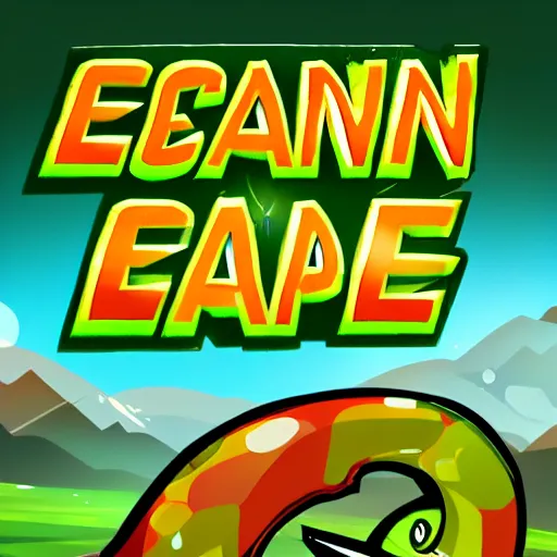 Image similar to logo of game daun escape, cool art, 4K, HD